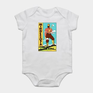 Vintage Style Minnesota Design Baby Bodysuit